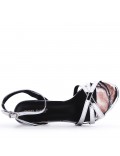 Faux leather heeled sandal