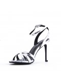 Faux leather heeled sandal