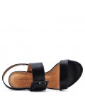 Faux leather heeled sandal