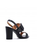 Faux leather heeled sandal