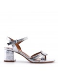 Faux leather heeled sandal