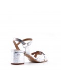 Faux leather heeled sandal