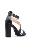 Faux leather heeled sandal