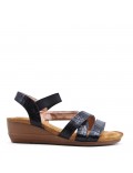 Faux leather heeled sandal