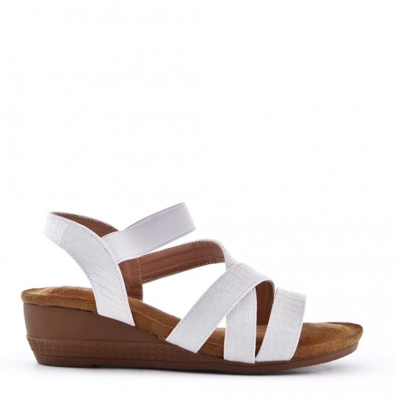 Faux leather heeled sandal