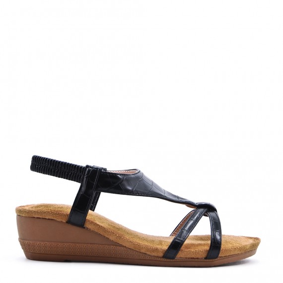 Faux leather heeled sandal