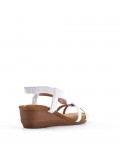 Faux leather heeled sandal