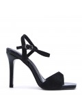 Faux leather heeled sandal