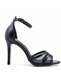 Faux leather heeled sandal