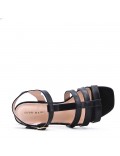 Faux leather heeled sandal