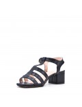 Faux leather heeled sandal