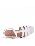 Faux leather heeled sandal