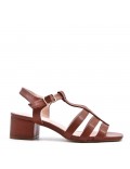 Faux leather heeled sandal