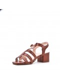 Faux leather heeled sandal