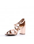 Faux leather heeled sandal