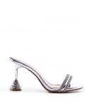 Faux leather heeled sandal