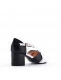 Faux leather heeled sandal