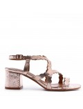 Faux leather heeled sandal