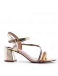 Faux leather heeled sandal