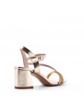 Faux leather heeled sandal