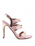 Faux leather heeled sandal