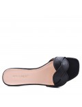 Flat sandals in faux leather for women