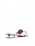 Flat sandals in faux leather for women