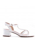 Faux leather heeled sandal