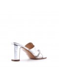 Faux leather heeled sandal