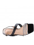 Faux leather heeled sandal