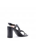 Faux leather heeled sandal