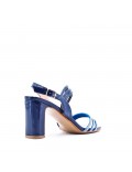 Faux leather heeled sandal