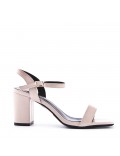 Faux leather heeled sandal