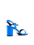 Faux leather heeled sandal