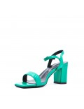 Faux leather heeled sandal