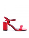 Faux leather heeled sandal