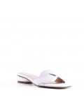 Flat sandals in faux leather for women