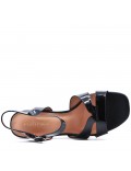 Faux leather heeled sandal