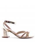 Faux leather heeled sandal