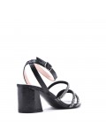 Faux leather heeled sandal