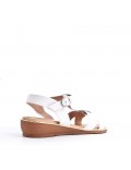 Sandale plat en simili cuir pour femme