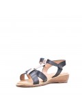 Sandale plat en simili cuir pour femme