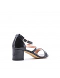 Faux leather heeled sandal