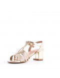 Faux leather heeled sandal