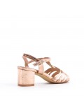 Faux leather heeled sandal