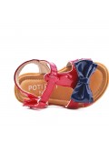 Girl's faux leather sandal