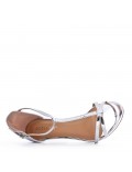 Faux leather heeled sandal