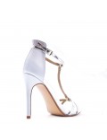 Faux leather heeled sandal