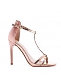 Faux leather heeled sandal