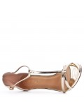 Faux leather heeled sandal